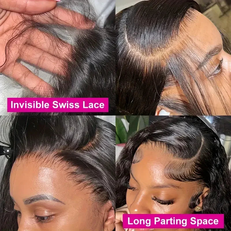 250% Loose Deep Wave 40 42 Inch 13x6 HD Swiss Lace Frontal Human Hair Wigs Brazilian PrePlucke Water Curly 13x4 Lace Front Wig