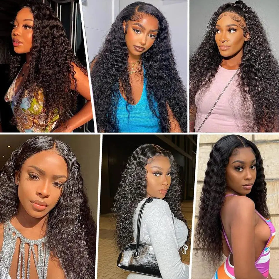 250% Loose Deep Wave 40 42 Inch 13x6 HD Swiss Lace Frontal Human Hair Wigs Brazilian PrePlucke Water Curly 13x4 Lace Front Wig