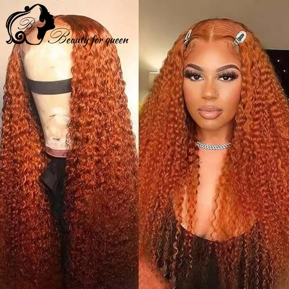 2026 Fashion Style Colored Giner 13×4 Lace Front Wigs Cosplay Good Quality Brazilian For Women 2026 Super Soft Natural Hairline