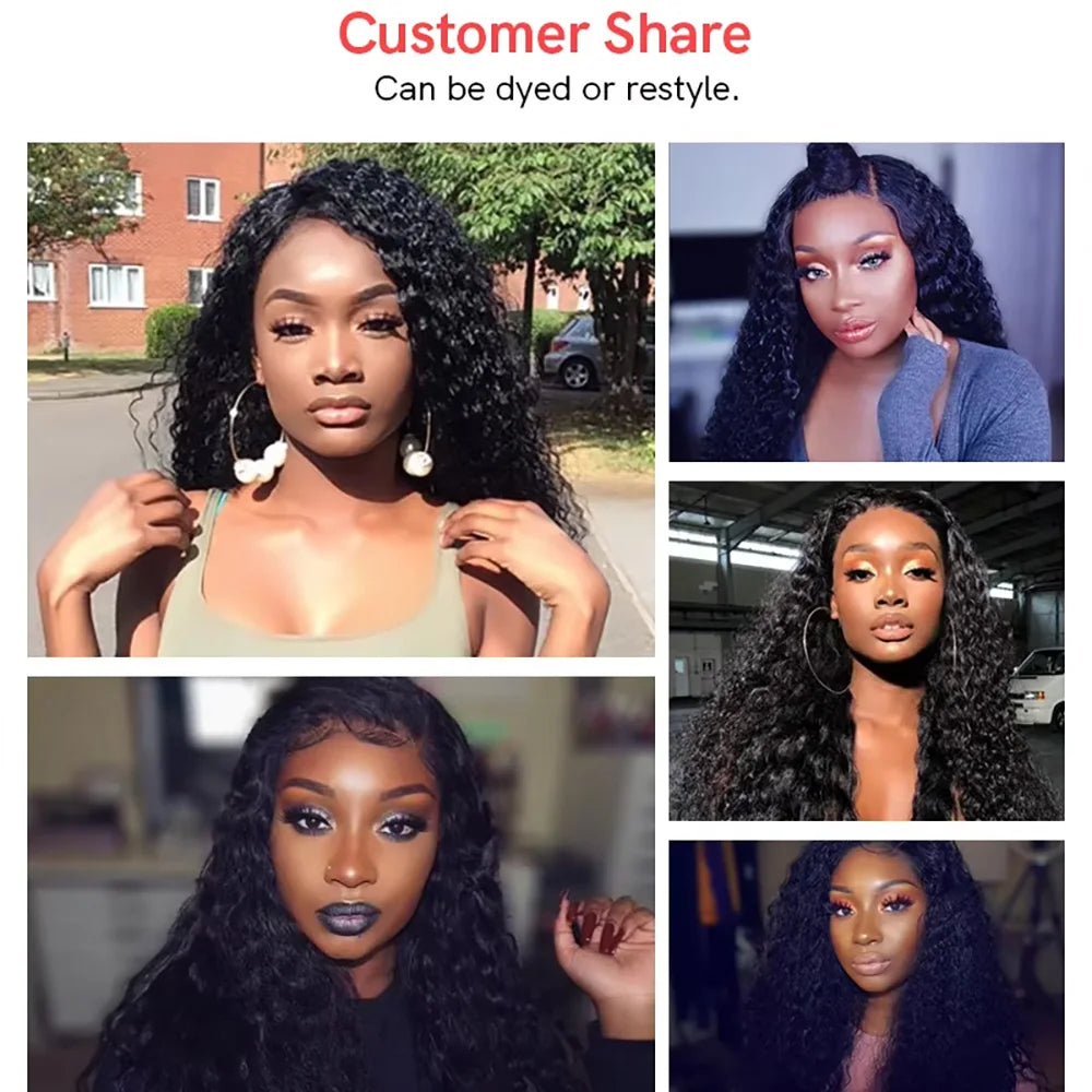 40 Inch Deep Wave Brazilian Human Hair Bundles 1/3/4 PCS Natural Black Unprocessed Remy Hair Extensions Weave Bundles Soft Silky