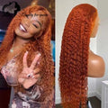 2026 Fashion Style Colored Giner 13×4 Lace Front Wigs Cosplay Good Quality Brazilian For Women 2026 Super Soft Natural Hairline