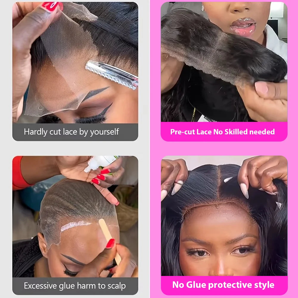 5x5 13x6 HD Body Wave Lace Front Wig 40 Inch Glueless Human Hair Wigs Water Wave Brazilian Wigs Human Hair Wigs Lace Front For Women