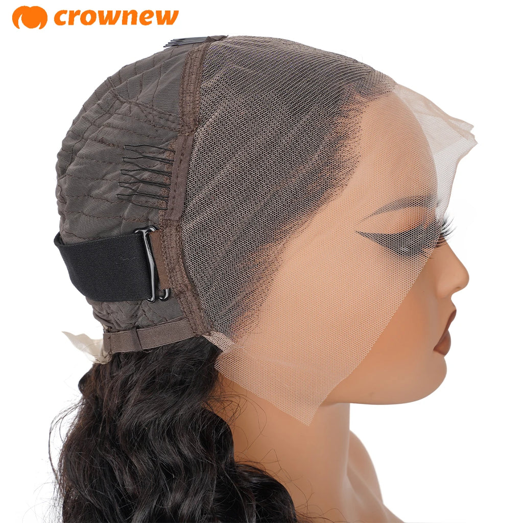 Deep Wave Human Hair Wigs Remy 13x4 HD Lace Frontal Human Hair Wig Deep Curly Wig Pre Plucked Bleached Knots Brailian Hair Wig