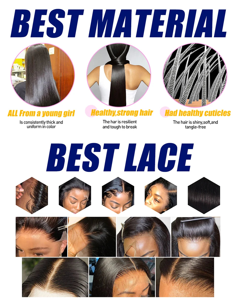 Deep Wave Human Hair Wigs Remy 13x4 HD Lace Frontal Human Hair Wig Deep Curly Wig Pre Plucked Bleached Knots Brailian Hair Wig