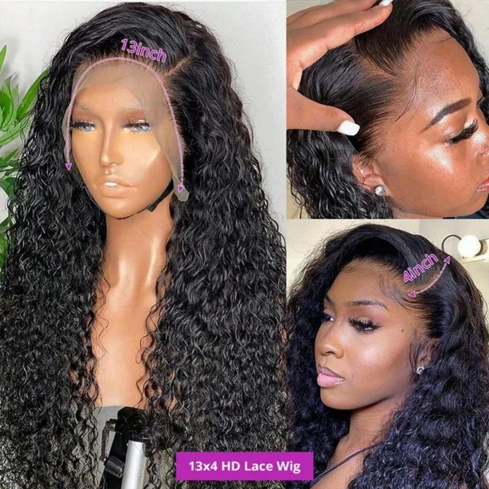 5x5 Curly Glueless Wigs Human Hair 13x6 Deep Wave Hd Lace Front Human Hair Wig Brazilian Ready To Wear Water Wave Lace Wigs
