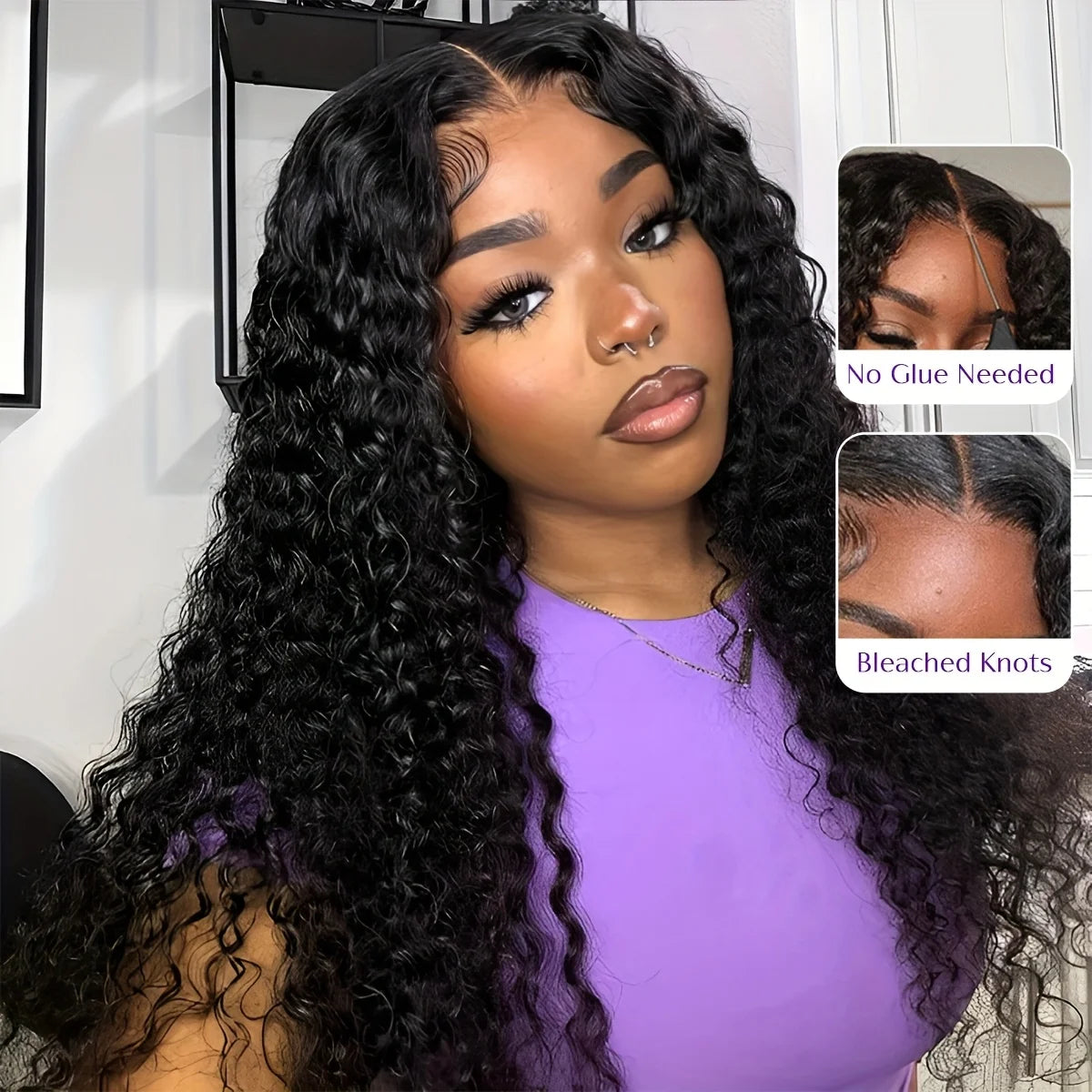 5x5 Curly Glueless Wigs Human Hair 13x6 Deep Wave Hd Lace Front Human Hair Wig Brazilian Ready To Wear Water Wave Lace Wigs
