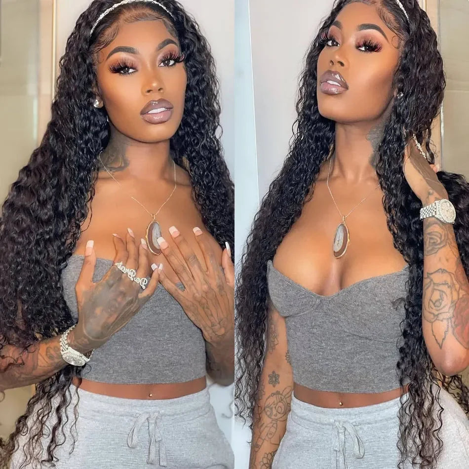 Blonde Loose Curly Brazilian Deep Wave Human Hair Wig 13x4 13x6 HD Lace Front Glueless Wig Breathable Cap Design For Women Beaut