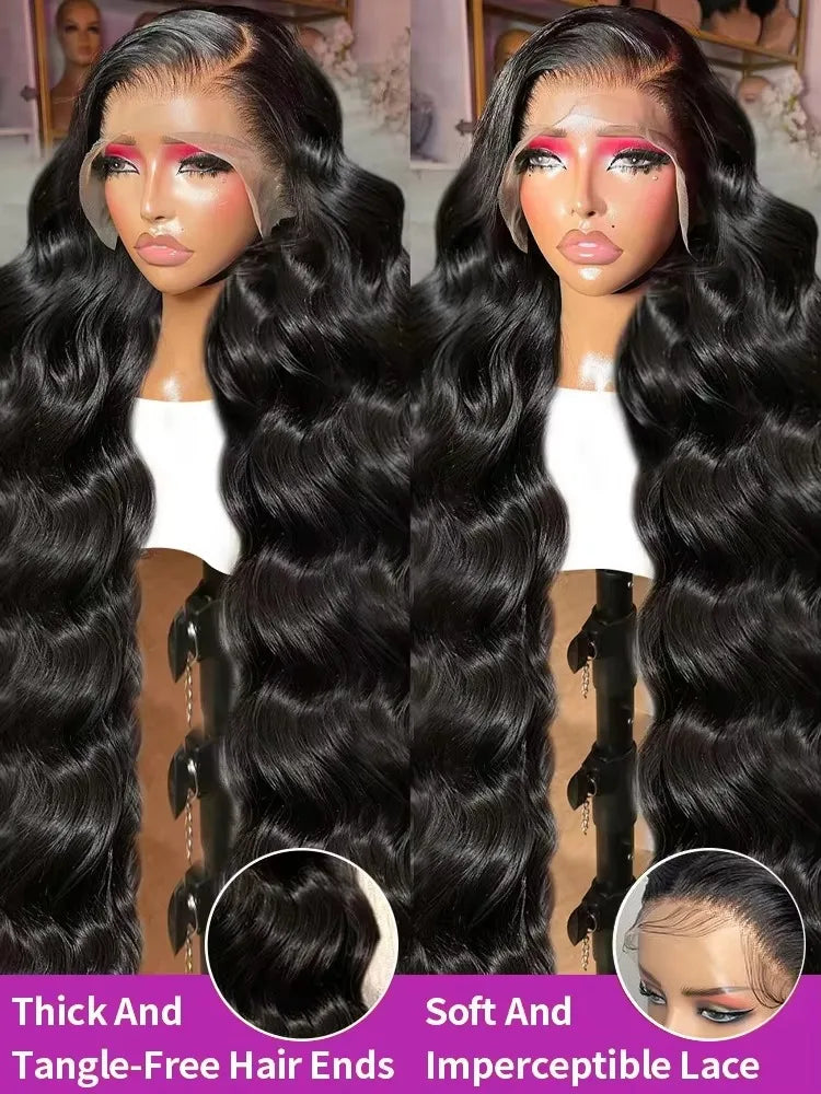 5x5 13x6 HD Body Wave Lace Front Wig 40 Inch Glueless Human Hair Wigs Water Wave Brazilian Wigs Human Hair Wigs Lace Front For Women
