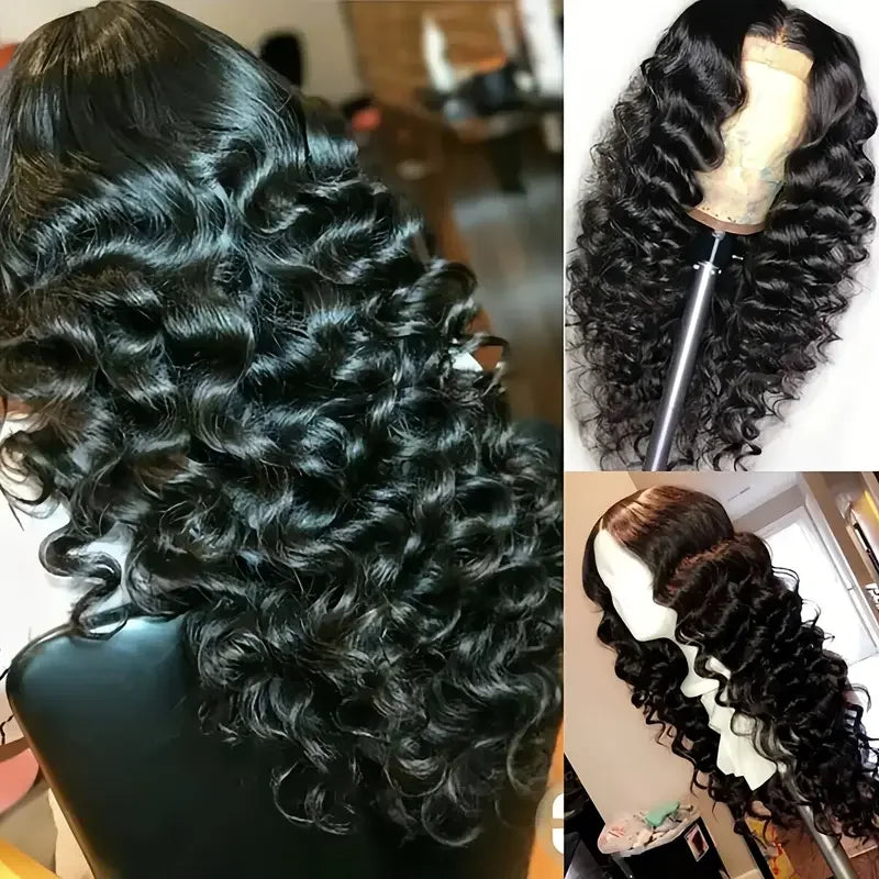 250% Loose Deep Wave 40 42 Inch 13x6 HD Swiss Lace Frontal Human Hair Wigs Brazilian PrePlucke Water Curly 13x4 Lace Front Wig