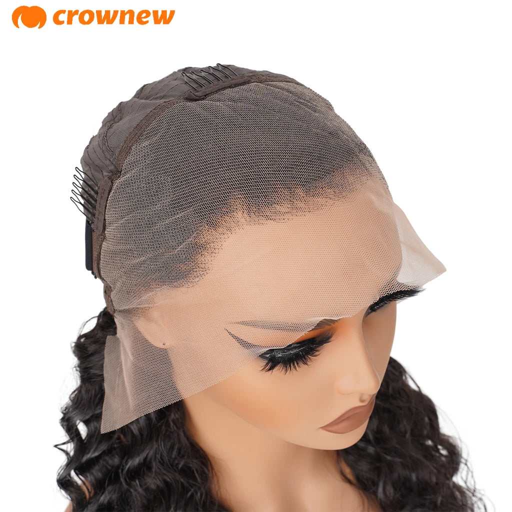 Deep Wave Wigs 13X4 HD Lace Front Human Hair Wig 42 Inch Long Curly Lace Front Human Hair Wig Pre Plucked Human Hair Wigs