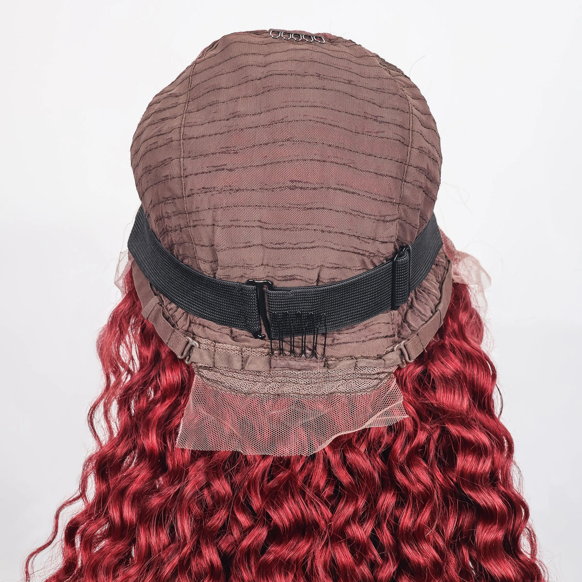 220 Density Human Hair Deep Wave 99J Burgundy 13x4 Lace Frontal Wig 30 32 Inch HD Lace Front Wigs Water Brazilian Curly wigs