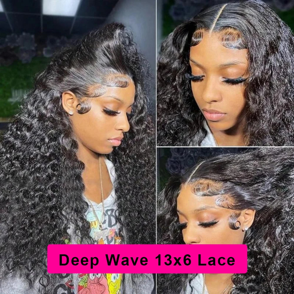 5x5 Curly Glueless Wigs Human Hair 13x6 Deep Wave Hd Lace Front Human Hair Wig Brazilian Ready To Wear Water Wave Lace Wigs