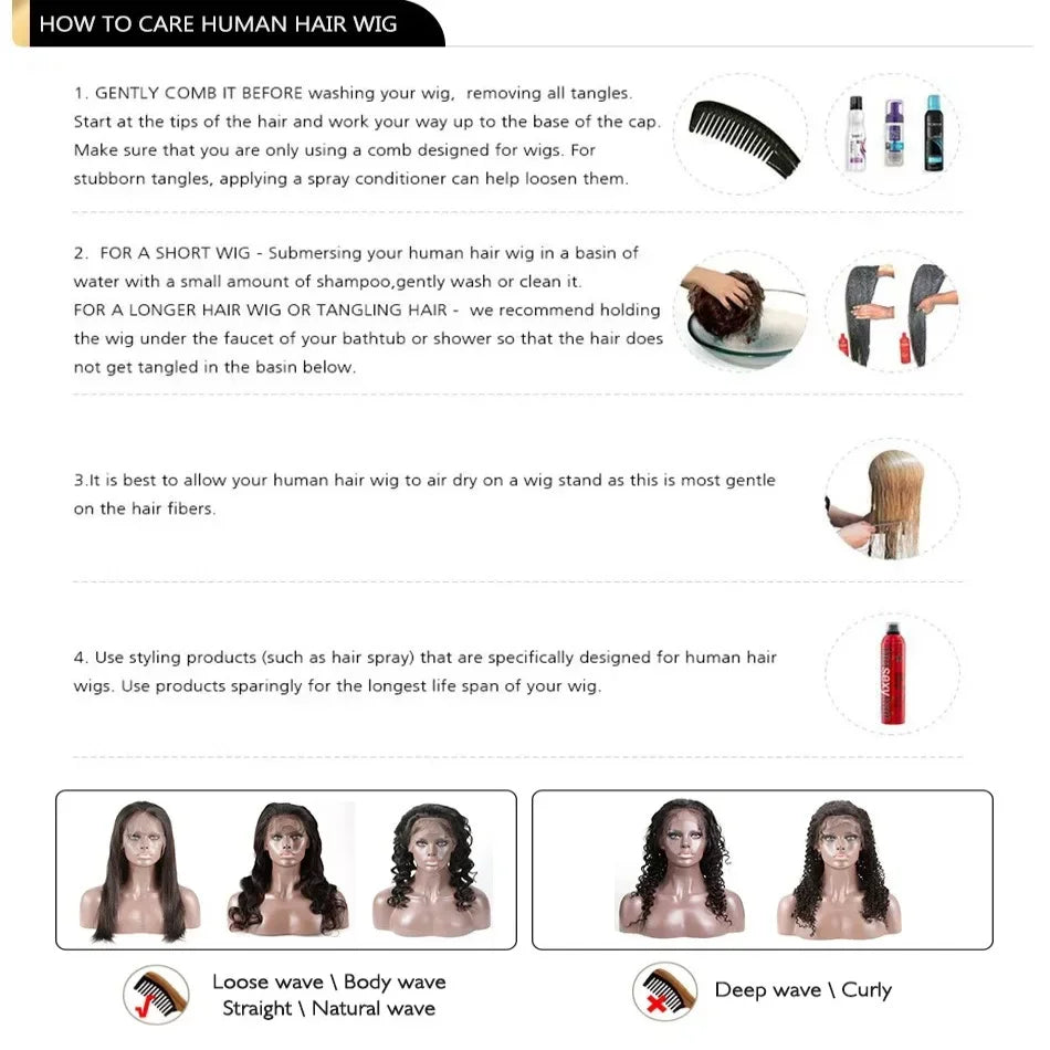 5x5 Curly Glueless Wigs Human Hair 13x6 Deep Wave Hd Lace Front Human Hair Wig Brazilian Ready To Wear Water Wave Lace Wigs