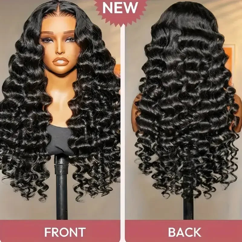 250% Loose Deep Wave 40 42 Inch 13x6 HD Swiss Lace Frontal Human Hair Wigs Brazilian PrePlucke Water Curly 13x4 Lace Front Wig