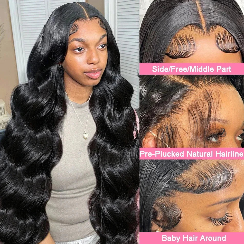 13x6 Hd Transparent Body Wave Lace Front Wig 30 40 Inch 360 13x4 Hd Lace Frontal Wigs Human Hair Wig Pre Plucked For Black Women