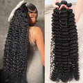 40 Inch Deep Wave Brazilian Human Hair Bundles 1/3/4 PCS Natural Black Unprocessed Remy Hair Extensions Weave Bundles Soft Silky